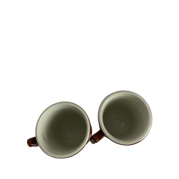Set of 2 Hall Vintage Irish Coffee Mug Cups Handled Brown Pedestal - Picture 6 of 8
